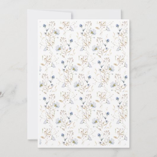 Duckling Wildflower Bloemen Baby shower Uitnodigin Kaart (Achterkant)