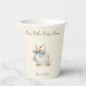 Duckling with Ribbon Baby Shower Paper Napkin Papieren Bekers (Voorkant)