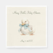 Duckling with Ribbon Baby Shower Paper Napkin Servet (Voorkant)
