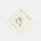 Duckling with Ribbon Baby Shower Paper Napkin Servet (Hoek)