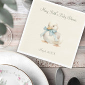 Duckling with Ribbon Baby Shower Paper Napkin Servet