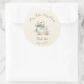 Duckling with Ribbon Baby Shower Paper Ronde Sticker (Tas)