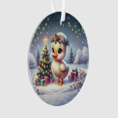 Duckling with Wreath & Starry Tree Ornament (voorkant)
