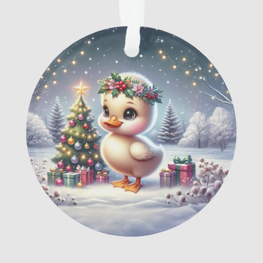 Duckling with Wreath & Starry Tree Ornament (achterkant)