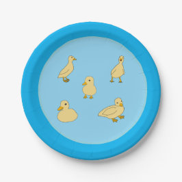 Ducklings Baby shower Papier Borden Papieren Bordje