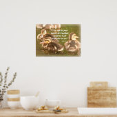 Ducklings Christelijk Poster (Keuken)