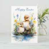 Ducklings Delight: Paaseditie vakantie Kaart (Staand voorkant)