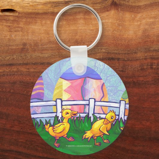 Ducklings Easter Egg Hunt Sleutelhanger (Voorkant)