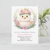 Ducklings en Dreams Meisje Baby shower Kaart (Staand voorkant)