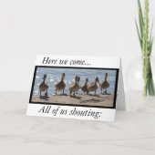 Ducklings Funny Moederdag Kaart (Voorkant)