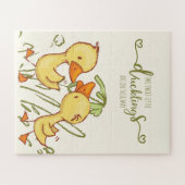 Ducklings Twins Baby shower Legpuzzel (Horizontaal)