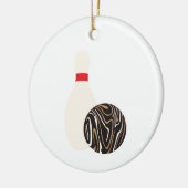 Duckpin Bowling Ball Keramisch Ornament (Links)