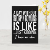 Duckpin bowling grappig cadeauidee kaart (Gele Bloem)