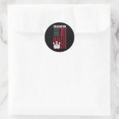 Duckpin Bowling Ronde Sticker (Tas)