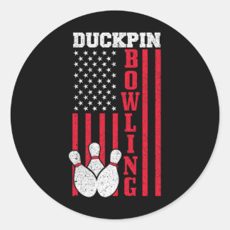 Duckpin Bowling Ronde Sticker