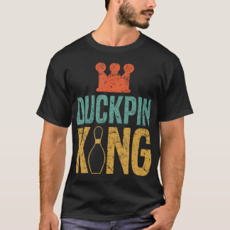 Duckpin Koning Duckpin Bowling Kegel Bowlingspele T-shirt