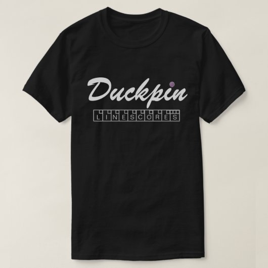 Duckpin Line Scores Black T-Shirt (Design voorkant)