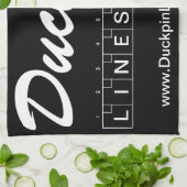 Duckpin Line Scores Towel Theedoek (Gevouwen)