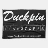 Duckpin Line Scores Towel Theedoek (Horizontaal)