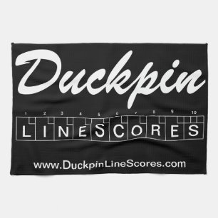 Duckpin Line Scores Towel Theedoek