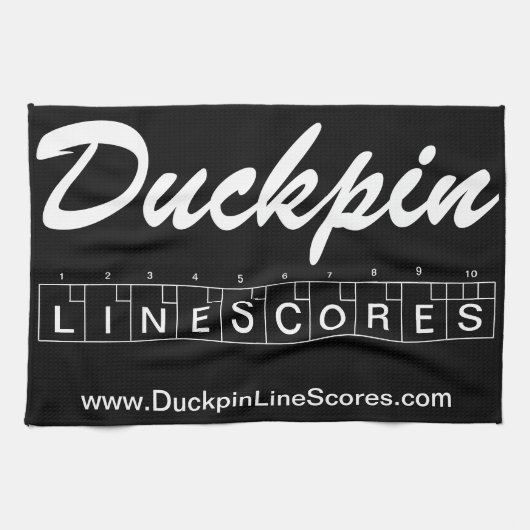 Duckpin Line Scores Towel Theedoek (Horizontaal)