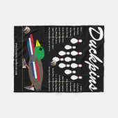 DUCKPINS Fleece Blanket met OneLiners Deken (Voorkant (Horizontaal))