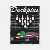 DUCKPINS Fleece Blanket met OneLiners Deken (Voorkant)