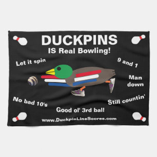 Duckpins is een echte Bowling - handdoek