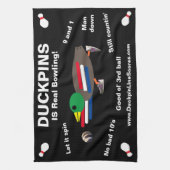 Duckpins is een echte Bowling - handdoek (Verticaal)