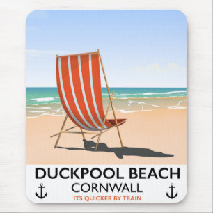Duckpool Beach Cornwall reisposter Muismat