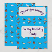 Ducks Bedankt Card Kaart (Voorkant / Achterkant)