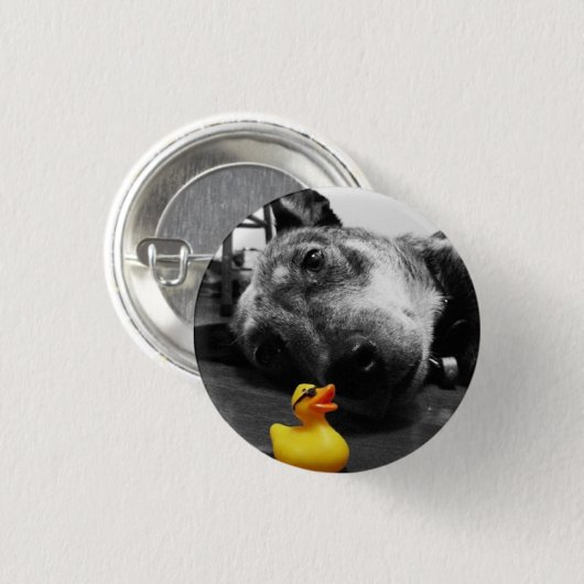 Ducks Best Friend Rubber Duck Button (klein) (Voorkant /achterkant)