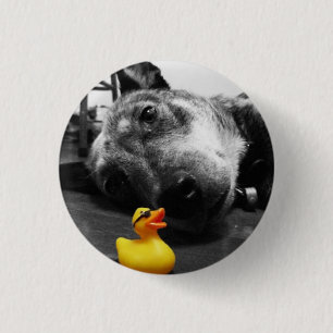 Ducks Best Friend Rubber Duck Button (klein)