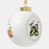 Ducks Black Pied Muscovy Family Keramische Bal Ornament (Links)