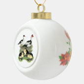 Ducks Black Pied Muscovy Family Keramische Bal Ornament (Rechts)