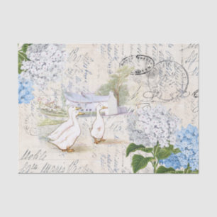 Ducks Farmhouse Flowers Italy Tissue Paper Tissuepapier