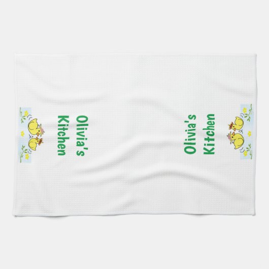 Ducks Floral Kitchen Hand Towel Theedoek (Horizontaal)