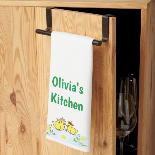 Ducks Floral Kitchen Hand Towel Theedoek (Derde Gevouwen)