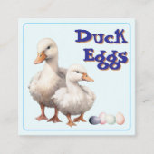 Ducks Fresh Eggs Boerderij themaplein Contactkaartje (Voorkant)