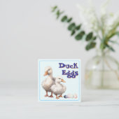 Ducks Fresh Eggs Boerderij themaplein Contactkaartje (Staand voorkant)