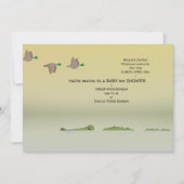 Ducks & Gator Natuur Cartoon Boy Baby shower Kaart (Voorkant)