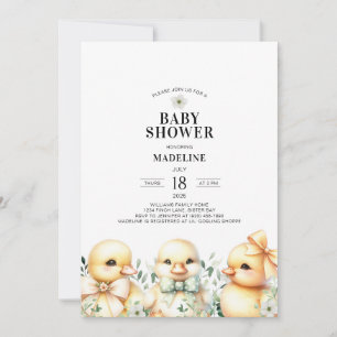 Ducks genderneutraal Baby shower Kaart