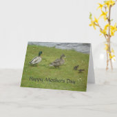 Ducks Happy Mothers Day Kaart (Gele Bloem)