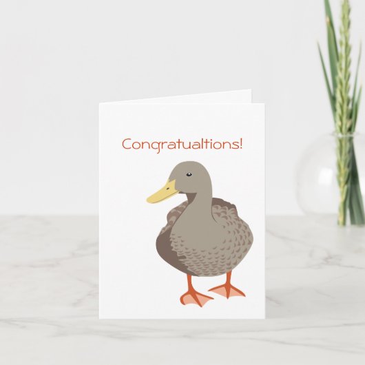 Ducks in a Row Wenskaart Kaart (Voorkant)