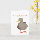 Ducks in a Row Wenskaart Kaart (Gele Bloem)