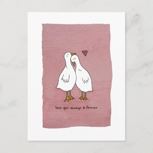 Ducks In Love Forever briefkaart (Voorkant)