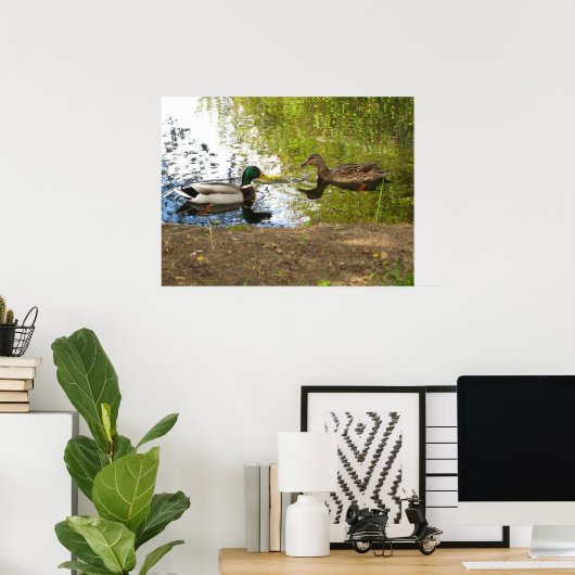 "Ducks in Love" Poster (Thuiskantoor)