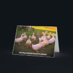 Ducks in Park Funny Duck Joke Birthday Kaart<br><div class="desc">Eenden in het park bij de Exmoor Owl and Wildlife Sanctuary in Minehead,  Somerset. Verander de tekst op de grappige eendenspreuk aan de voorkant en in het gevoel aan alles wat je maar wilt.</div>