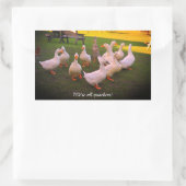 Ducks in the Park Funny We zijn allemaal makelaars Rechthoekige Sticker (Tas)
