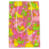 Ducks-n-Stippen-Style-2-Drk roze-GIFT BAG M Medium Cadeauzakje (Voorkant)